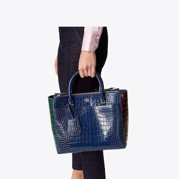 Tory burch parker embossed convertible shoulder bag best sale